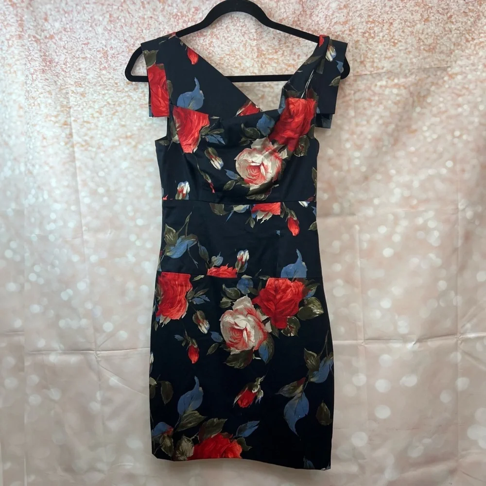 NEW Black Halo Floral Jackie O Sheath Dress - Picture 2 of 9
